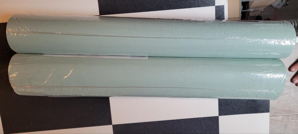 Vliesbehang uni groen, Huis en Inrichting, Stoffering | Behang, Ophalen, 10 tot 25 m², Groen, Modern, Effen