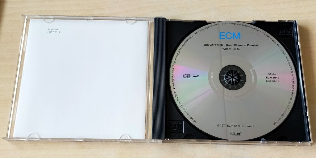 Jan Garbarek - Witchi-Tai-To CD 1974/199? ECM, Ophalen of Verzenden, Zo goed als nieuw, Jazz