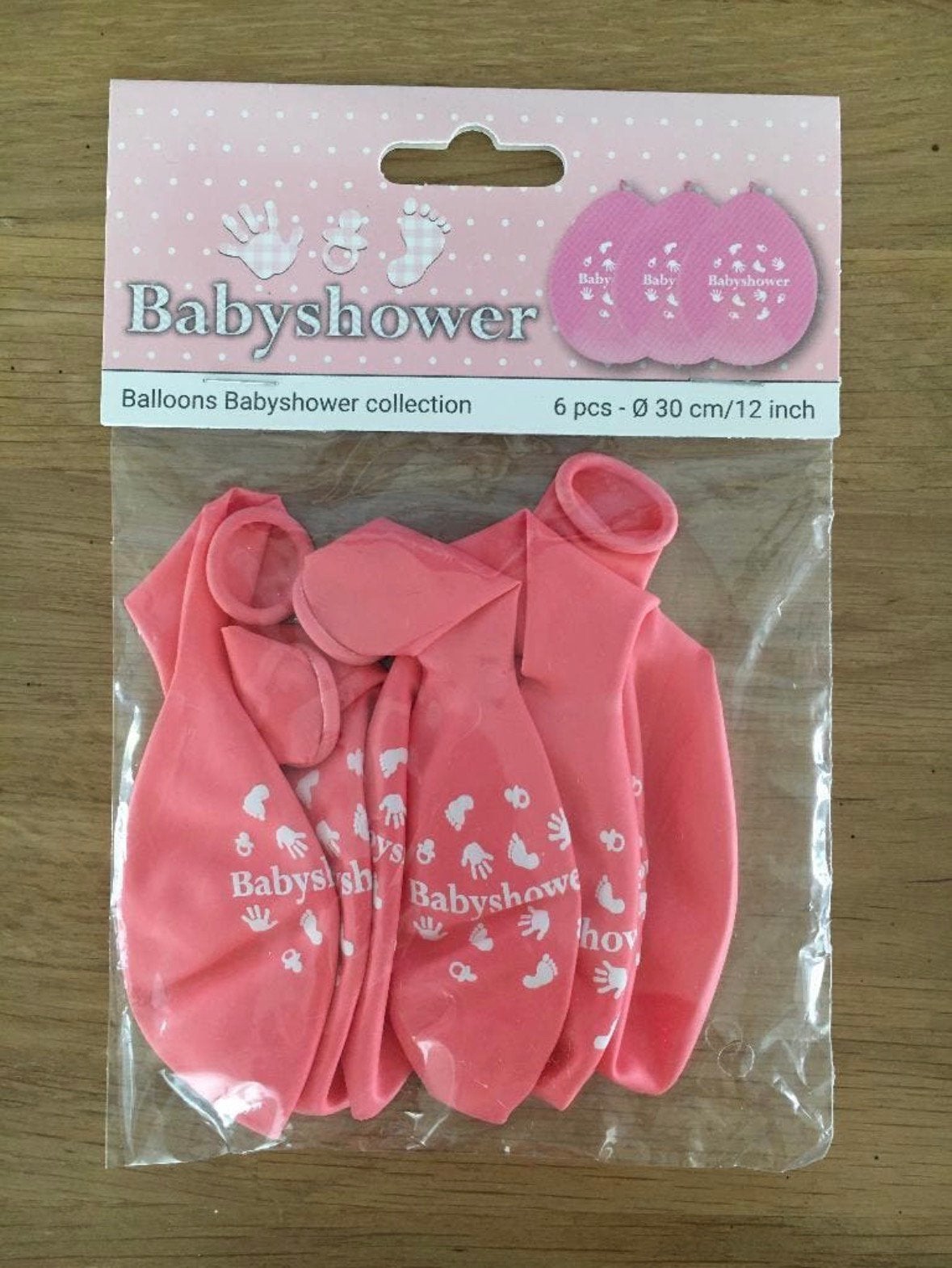 Ballonnen Babyshower roze - 6 st | baby shower meisje, Ophalen of Verzenden, Nieuw, Versiering, Geboorte of Huwelijk