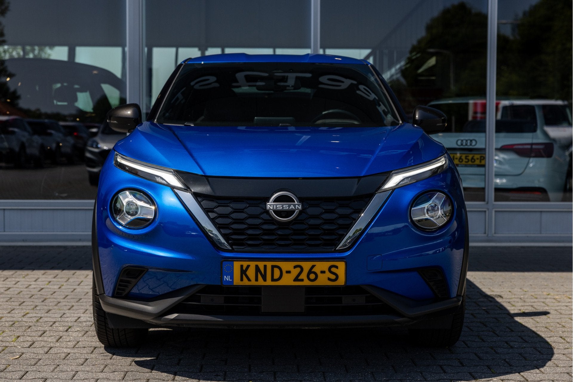 Nissan Juke 1.6 Hybrid Tekna | 360 Cam | Carplay | Adapt. Cr, Auto's, 12 maanden, 1300 kg, Gebruikt, Blauw