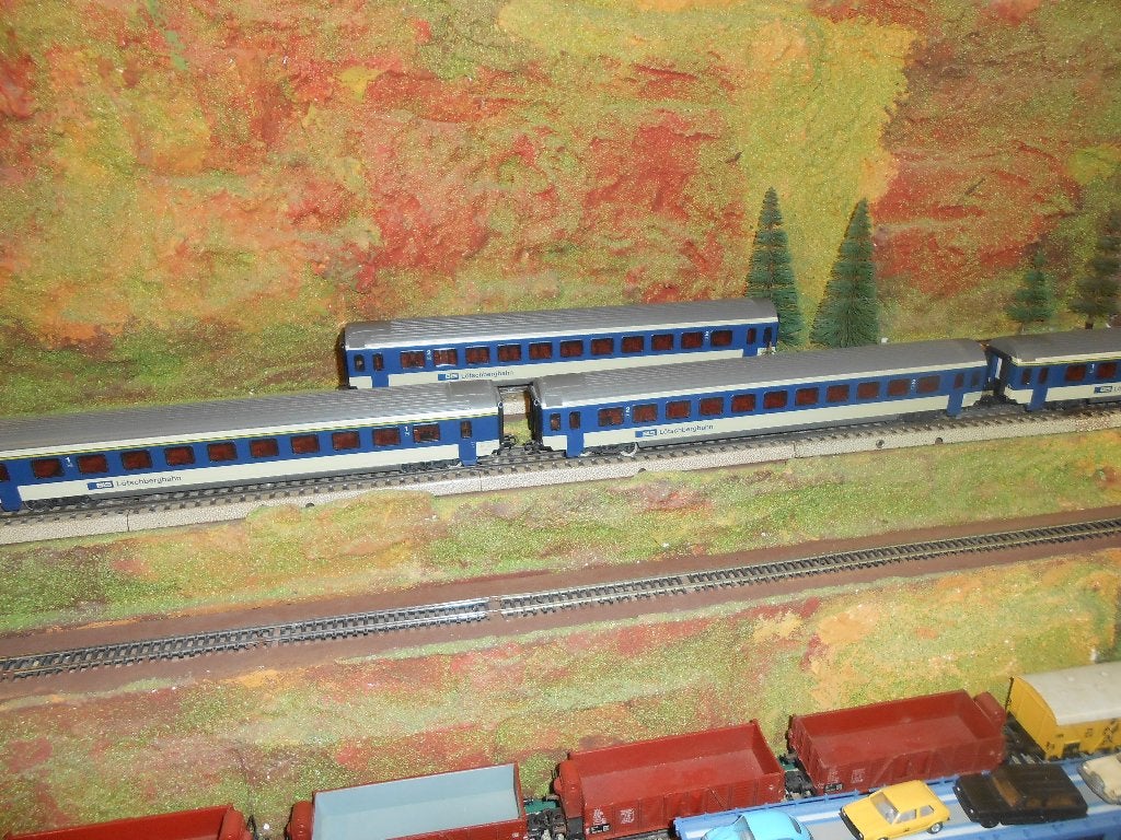 Märklin 4218 en 4219, BLS rijtuigen Zwitserland, Wisselstroom, Verzenden, Märklin, Nieuw