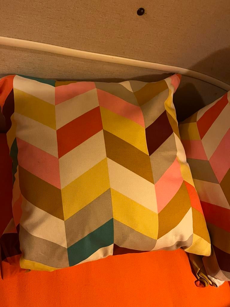 kussenovertrek 50x50 voor bv caravan camper, Ophalen of Verzenden, Zo goed als nieuw
