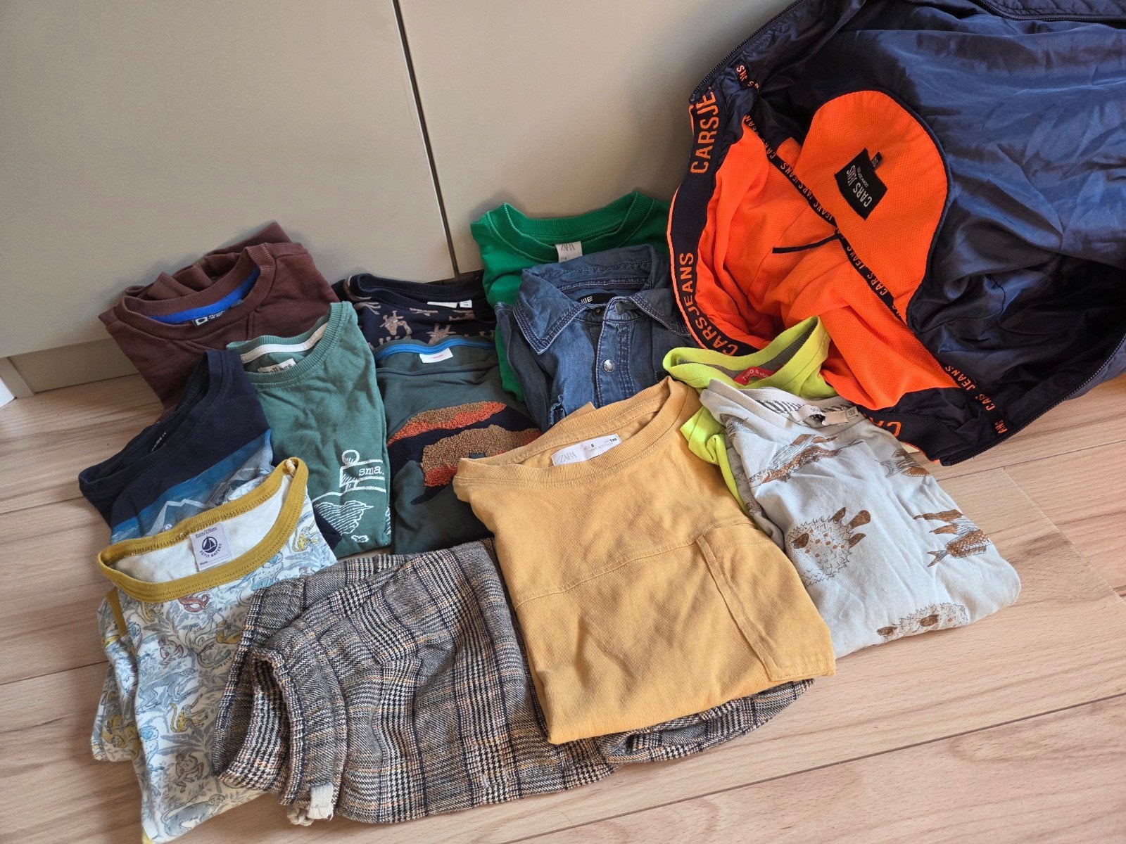 Pakket merkkleding draagmaat 122(128), Ophalen, Gebruikt, Maat 128
