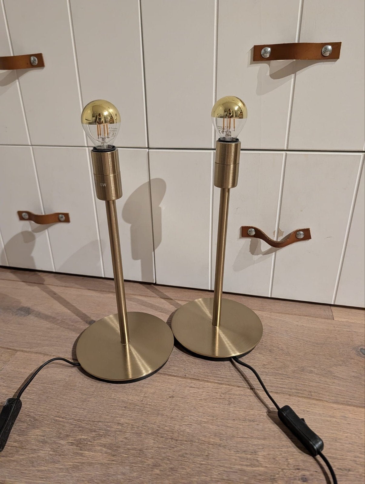 IKEA Skaftet bedlampjes - Zo goed als nieuw, Goud, Met schakelaar, Nachtlamp, Ophalen of Verzenden