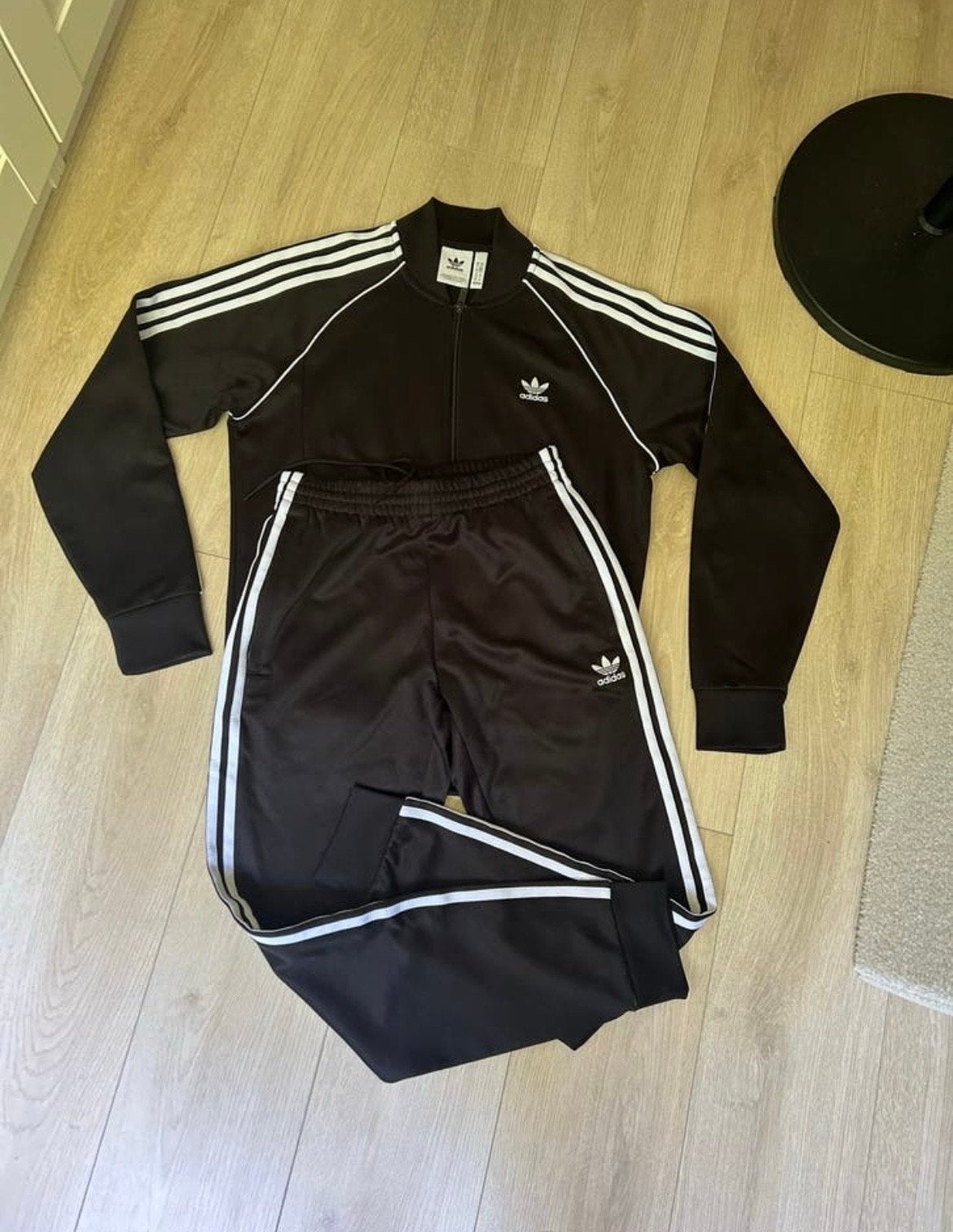 Adidas Originals Trainingspak Broek (S) & Vest (M) Zwart, Ophalen of Verzenden, Zo goed als nieuw, Zwart