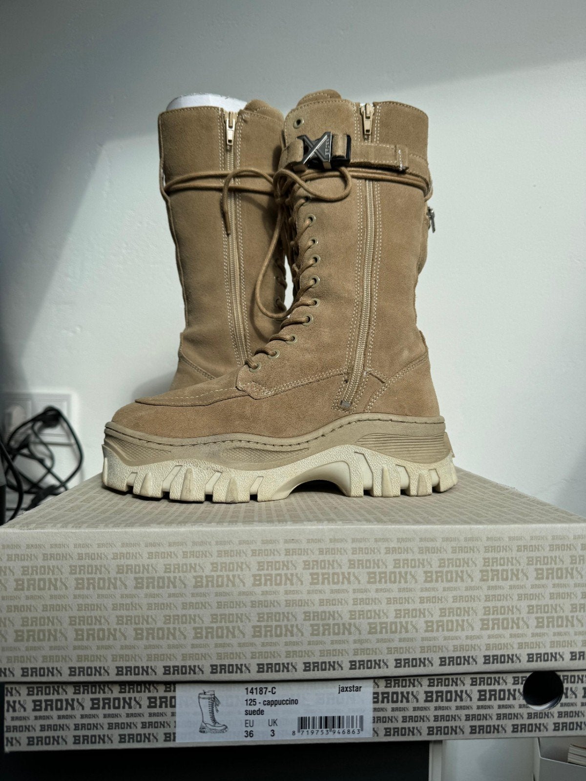 Bronx Jaxstar laarzen - Zo goed als nieuw, Hoge laarzen, Bronx, Beige, Nieuw