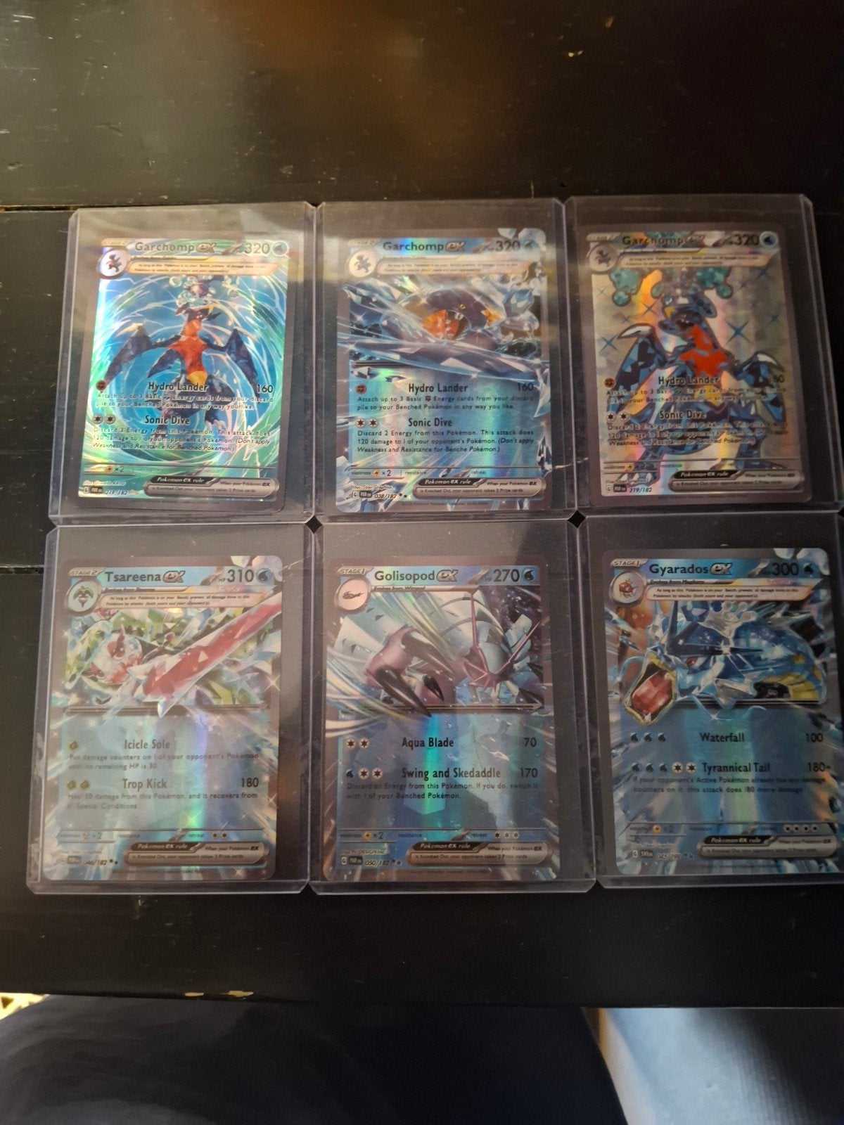 Pokémon GX/V/VMAX kaarten set - Garchomp, Tsareena, Gyarados, Ophalen of Verzenden, Zo goed als nieuw, Meerdere kaarten