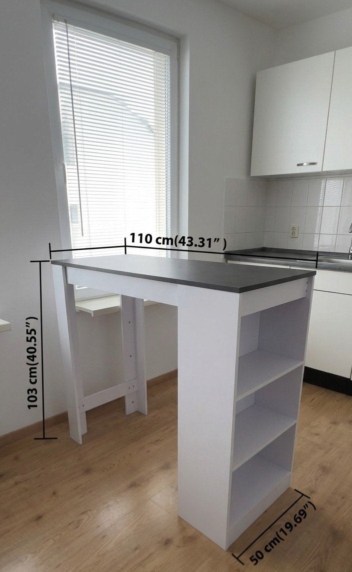 Bartafel met opbergruimte (110x50x103 cm), Ophalen, Gebruikt