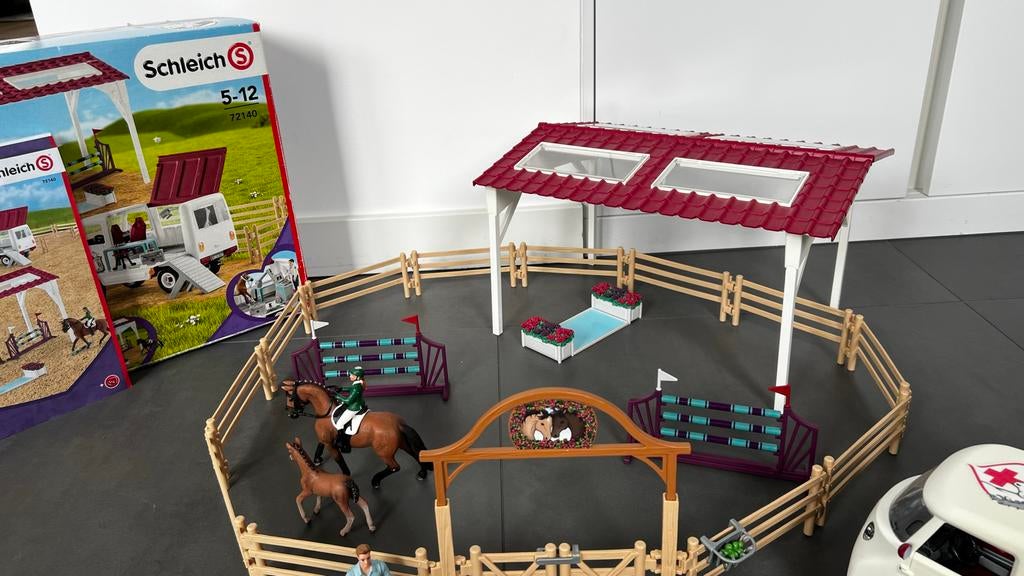 Schleich parcours, dierenarts en paarden 72140, Ophalen of Verzenden, Zo goed als nieuw