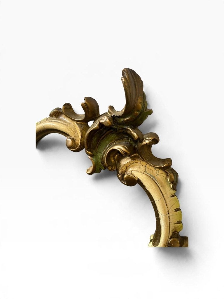 Vintage wit gouden barok spiegel / muurspiegel, Ophalen, Rechthoekig