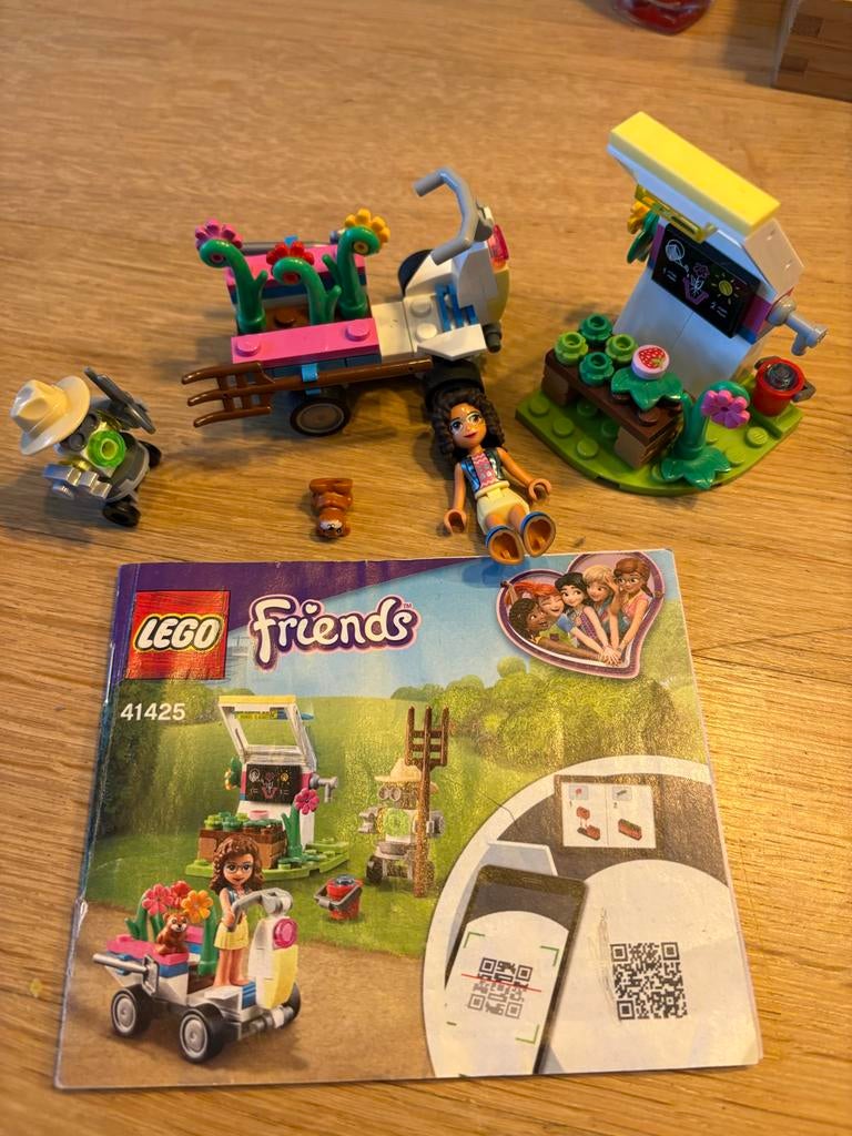 Lego Friends 41425 Olivia's Bloemenkar, Ophalen of Verzenden, Zo goed als nieuw, Complete set, Lego