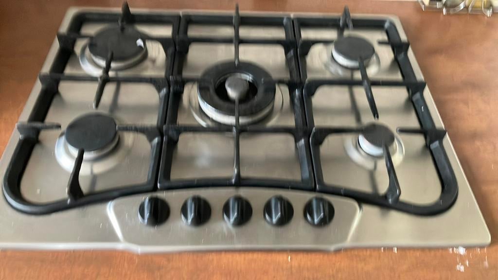 Inbouw gasfornuis 5 pits, Witgoed en Apparatuur, Kookplaten, Ophalen, Zo goed als nieuw, Inbouw, Gas