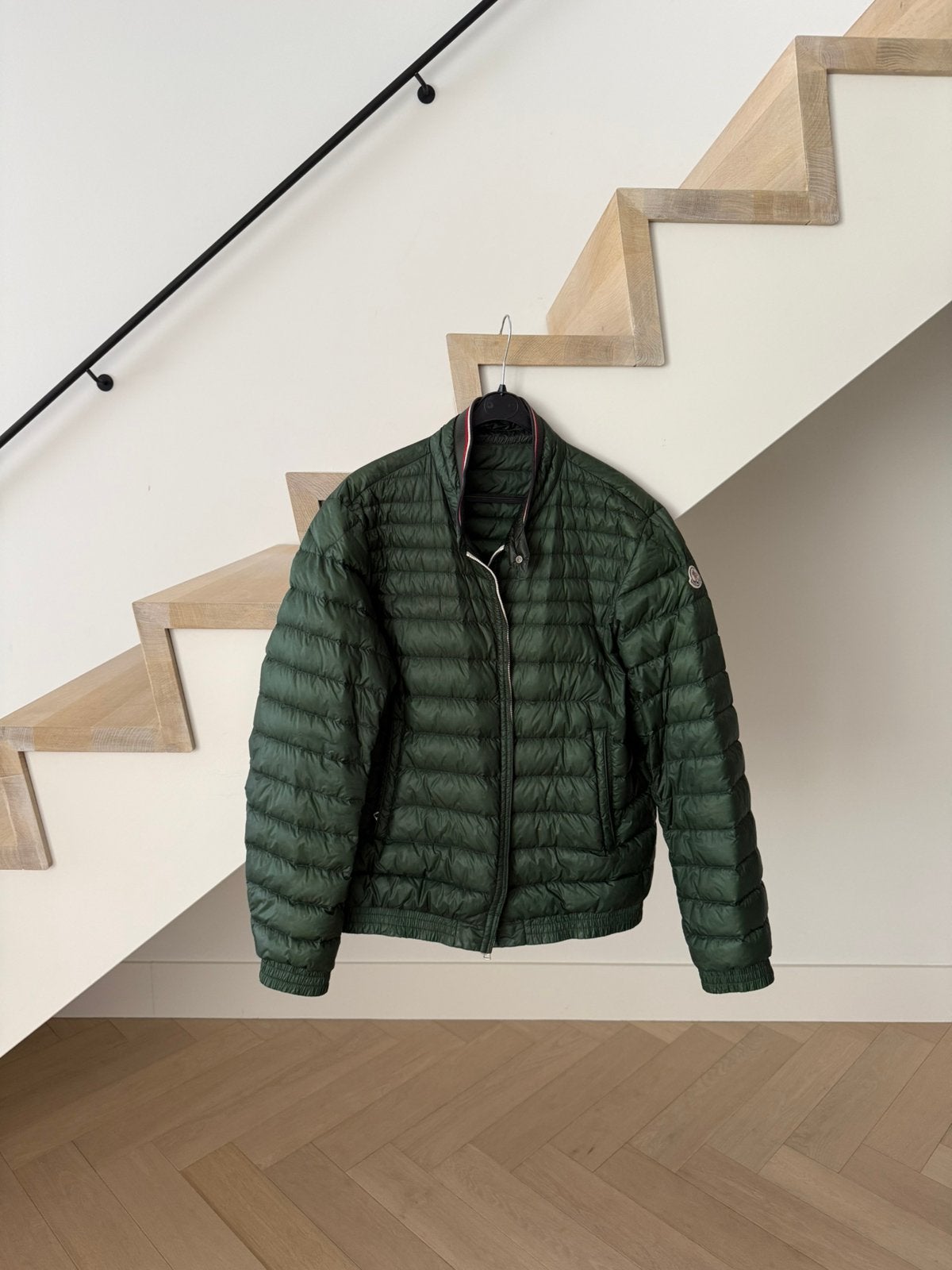Moncler, zomerjas/tussenjas, mt 6 /56/XXL, Ophalen of Verzenden, Zo goed als nieuw, Maat 56/58 (XL), Blauw