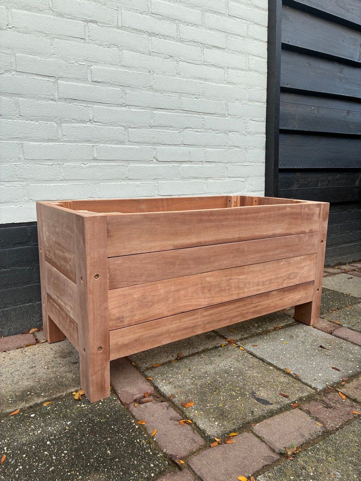 Meranti Houten Bloembak 80x40x40cm - Zonder Worteldoek, Ophalen, Balkon, Nieuw, 60 tot 100 cm