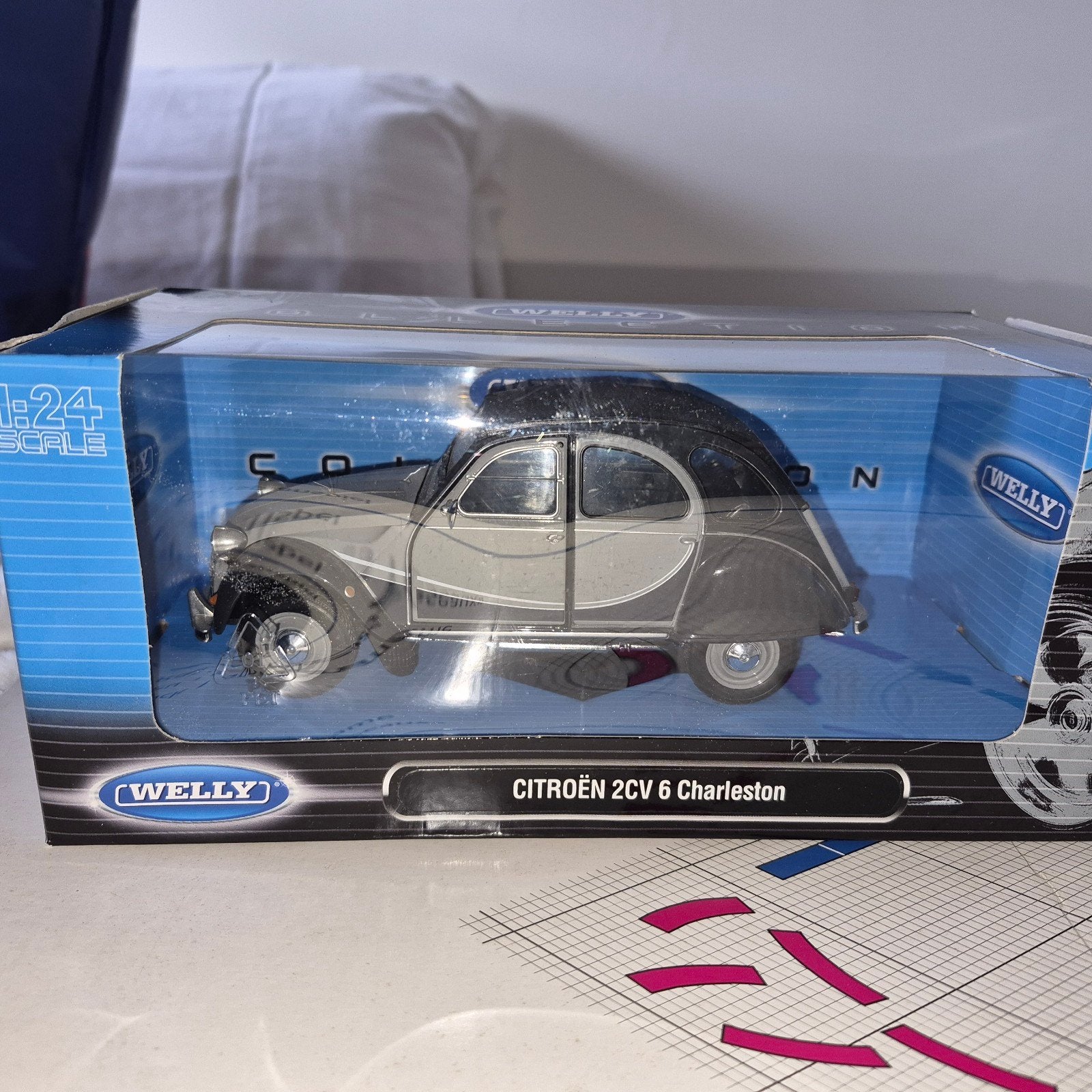 Welly Citroën 2CV 6 Charleston schaalmodel 1:24, Ophalen of Verzenden, Nieuw, Auto