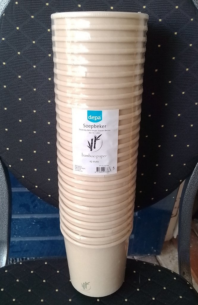 Soep bekers 750ml (per rol 25stuks), Overige materialen, Overige typen, Nieuw, Ophalen of Verzenden
