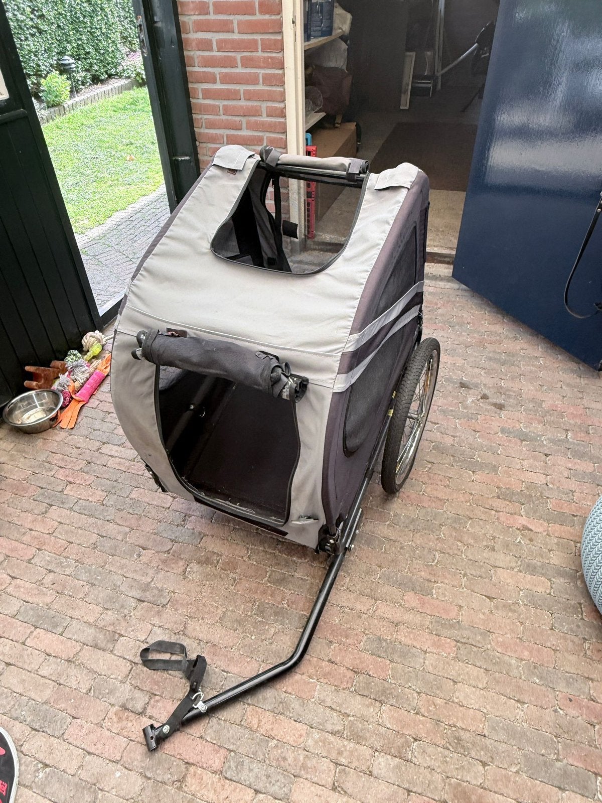 Honden fietskar, Fietsen en Brommers, Fietsaccessoires | Aanhangers en Karren, Ophalen, Gebruikt, Opvouwbaar, 20 tot 40 kg