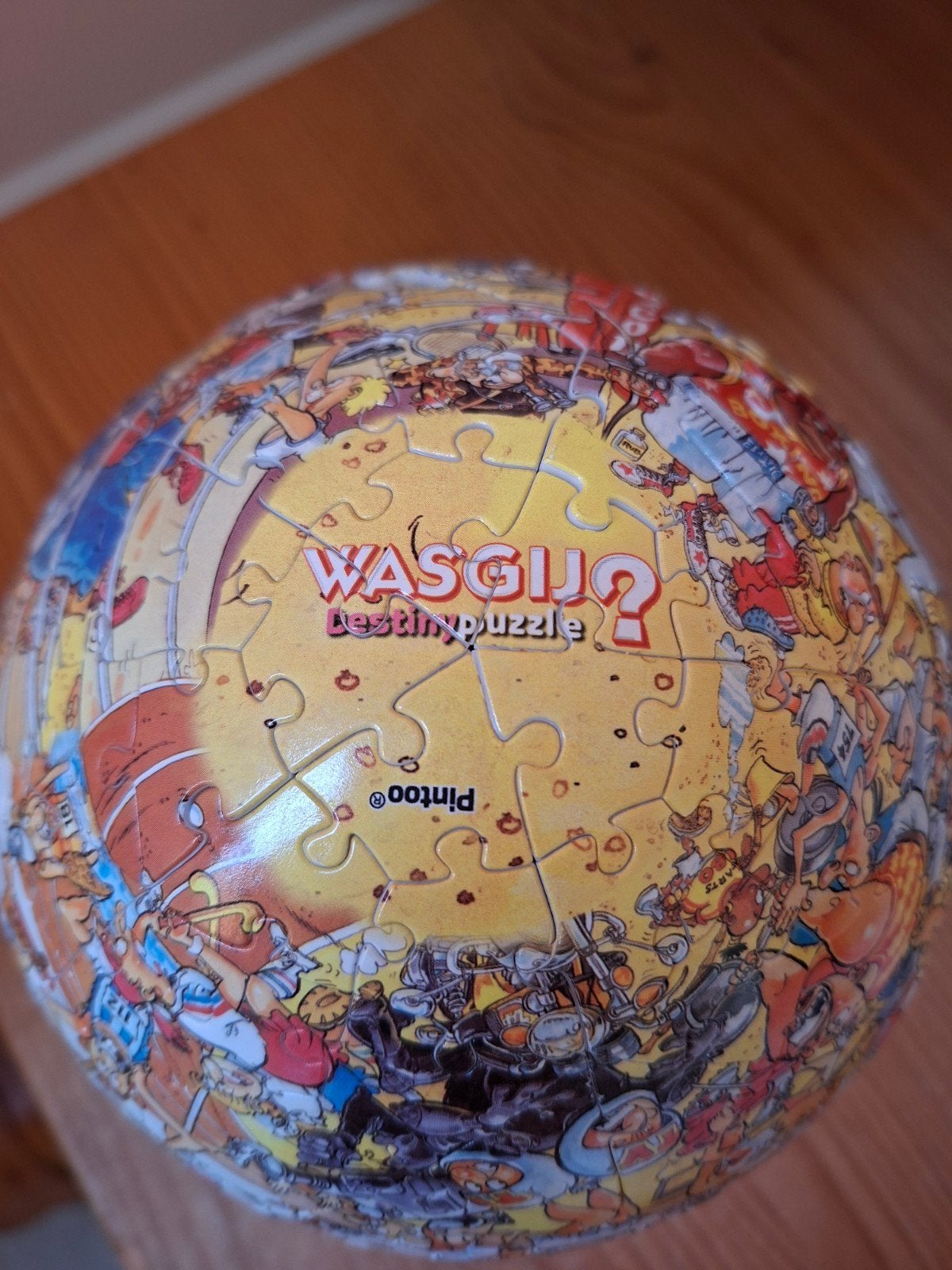 Wasglij ronde puzzel op standaard., Ophalen of Verzenden, Minder dan 500 stukjes, Zo goed als nieuw, Overige typen
