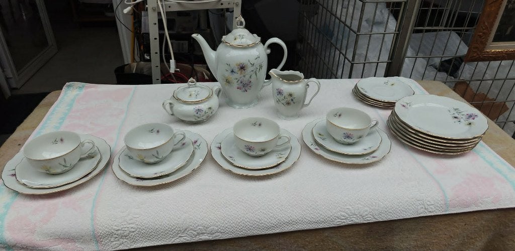 koffieservies HC porselein Tsjechoslowaaks 4 pers, Ophalen of Verzenden