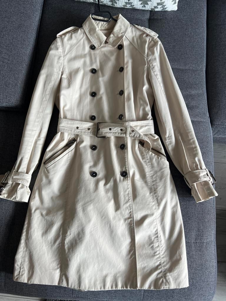 Zara Stijlvolle Beige Trenchcoat - Maat S, Ophalen of Verzenden, Zo goed als nieuw, Maat 36 (S), Beige