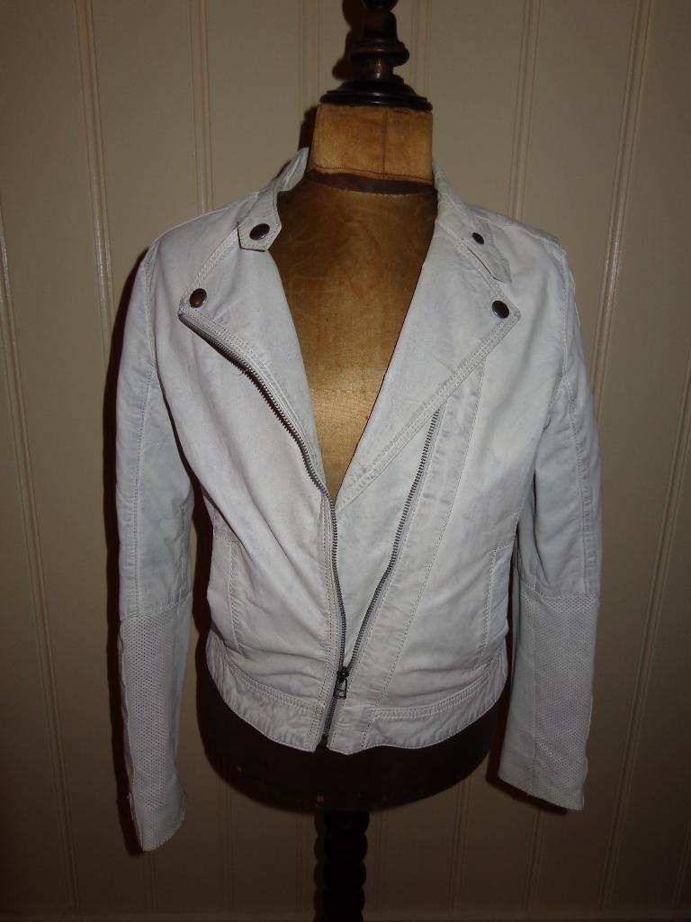 Dames leren jas My Style maat 38 Z.G.A.N L.Blauw, Kleding | Dames, Maat 38/40 (M), Blauw, Ophalen of Verzenden, Zo goed als nieuw