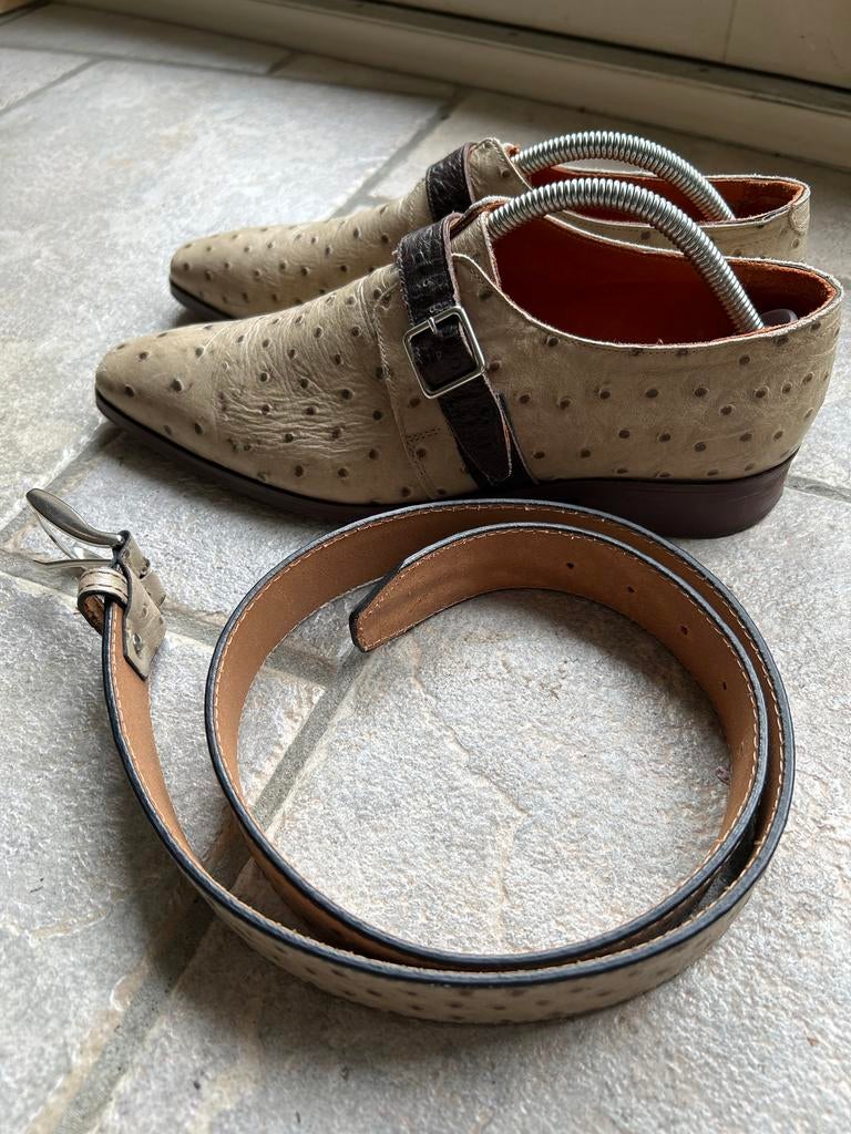 Reinhard  Frans schoenen met bijpassende riem, Overige kleuren, Ophalen of Verzenden, Gedragen, Veterschoenen