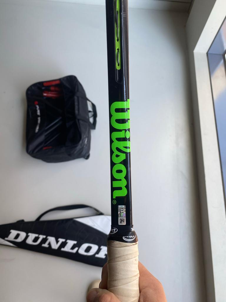 Sport set: Wilson Blade, Dunlop squash + hoes, hurdles, rope, Gebruikt, Wilson, Racket, Ophalen