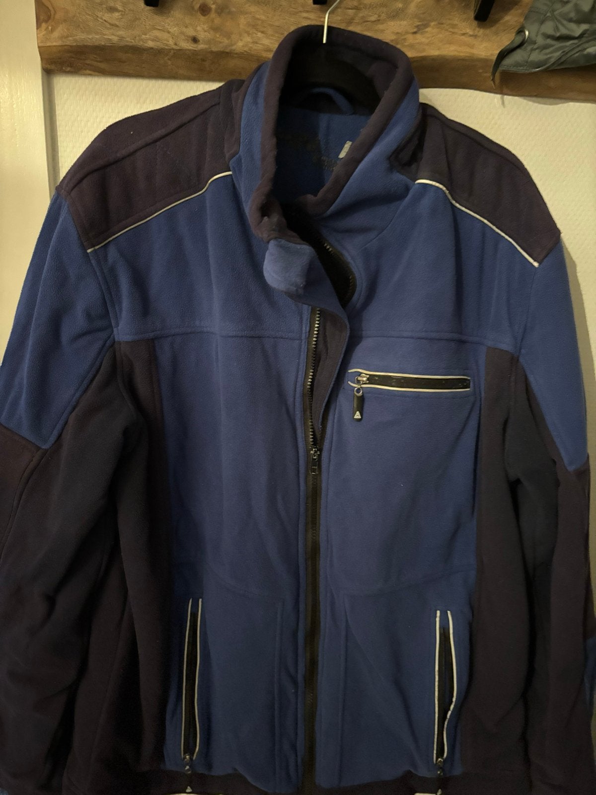 Heren fleecejack - Blauw/Donkerblauw, Kleding | Heren, Ophalen of Verzenden, Gedragen, Maat 52/54 (L), Blauw