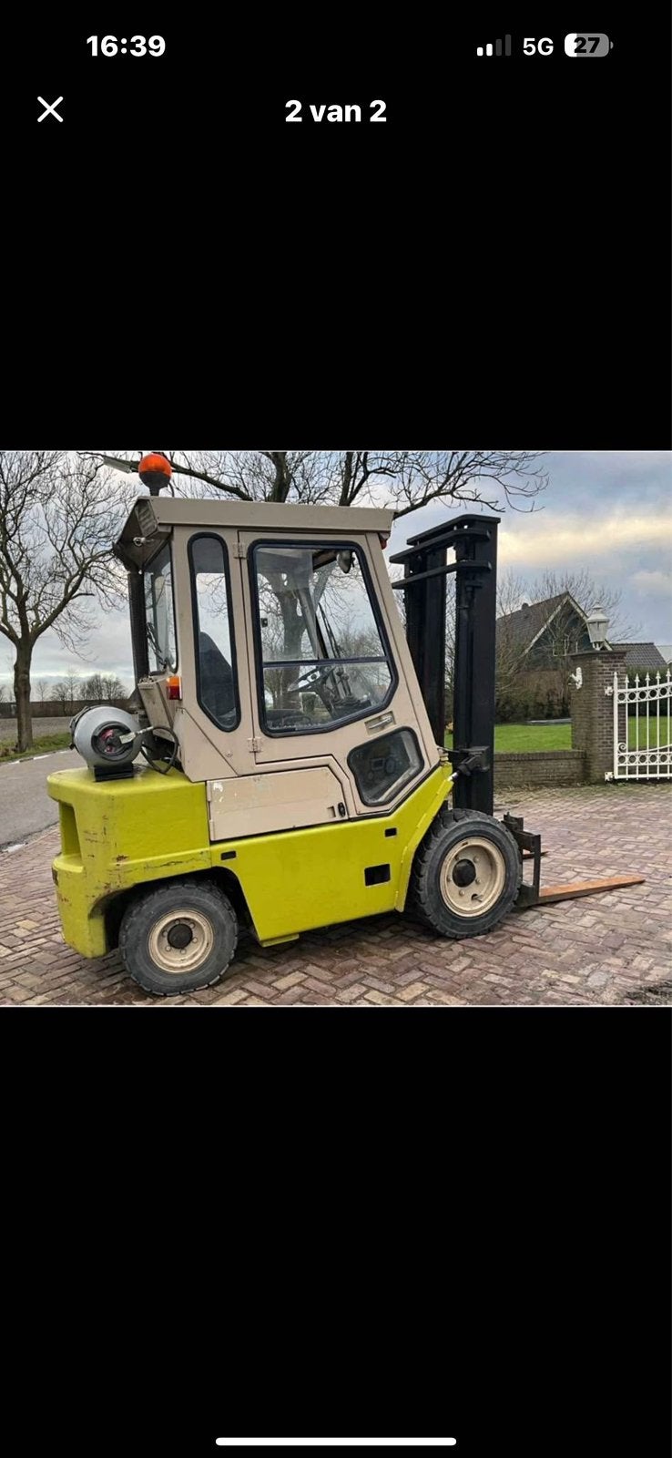 Heftruck clark 4800 kilo, Ophalen