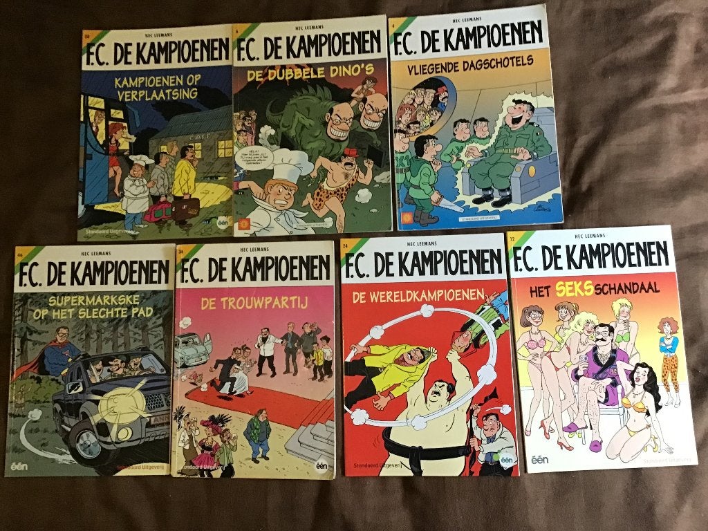 7 delen de Kampioenen door Hec Leemans, Meerdere stripboeken, Ophalen of Verzenden, Gelezen