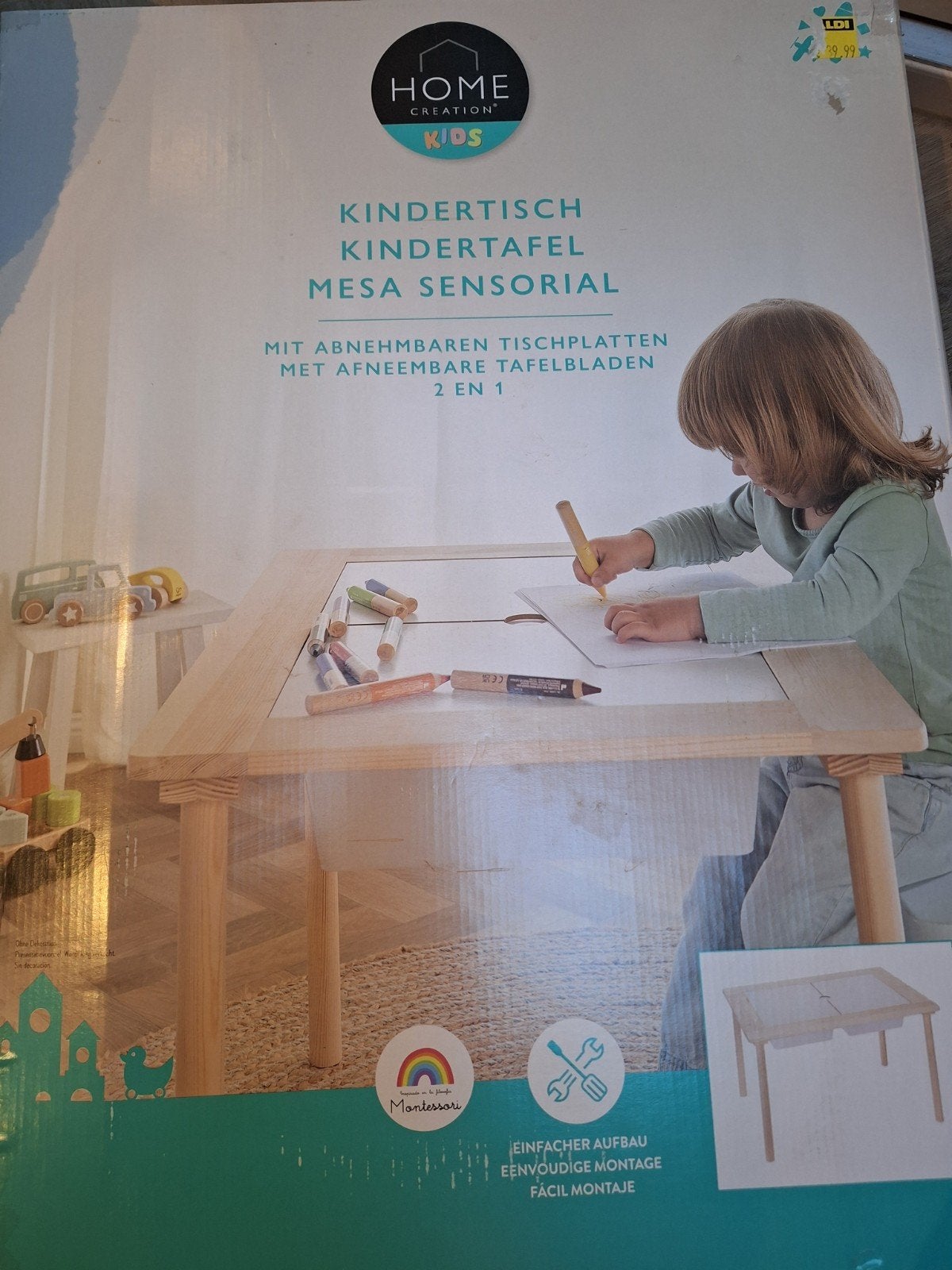 Nieuwe Kindertafel in doos - Montessori stijl, Kinderen en Baby's, Kinderkamer | Tafels en Stoelen, Ophalen, Nieuw, Tafel(s)