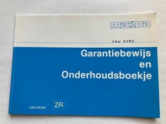 Mazda Garantiebewijs en Onderhoudsboekje 1995 NL Nieuwstaat, Ophalen of Verzenden