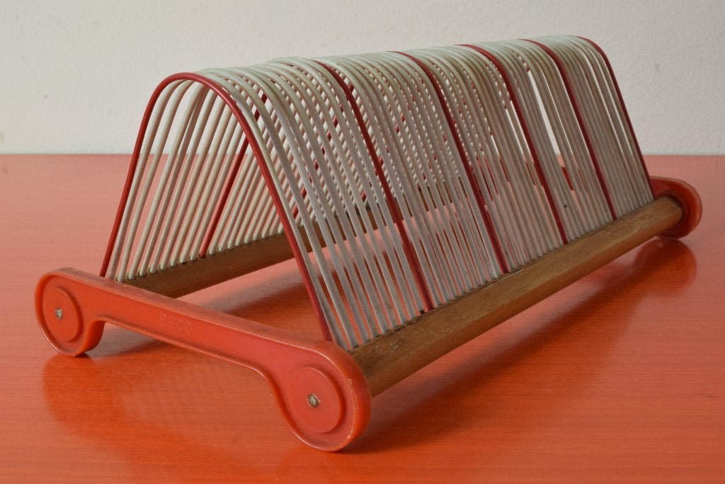 Retro vintage platen / singles opbergrek / organizer, Ophalen of Verzenden