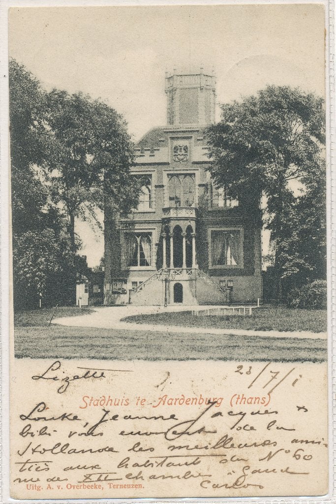Aardenburg - Stadhuis (thans), Ophalen of Verzenden, Voor 1920, Ongelopen, Zeeland