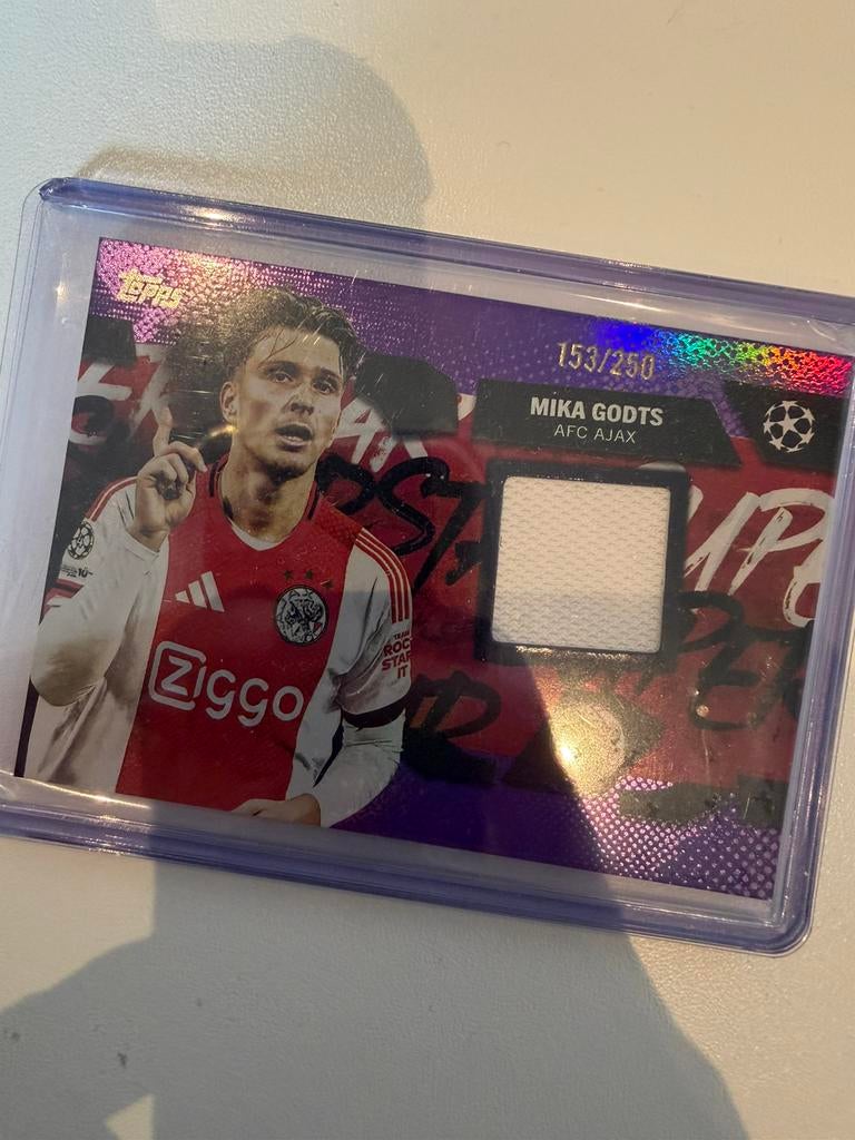 Mika Godts player worn patch /250 ajax amsterdam, Ophalen of Verzenden, Nieuw, Plaatje