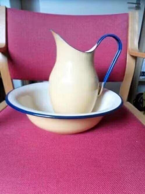 Lampetset - Geemailleerd metaal - €20,=, Ophalen