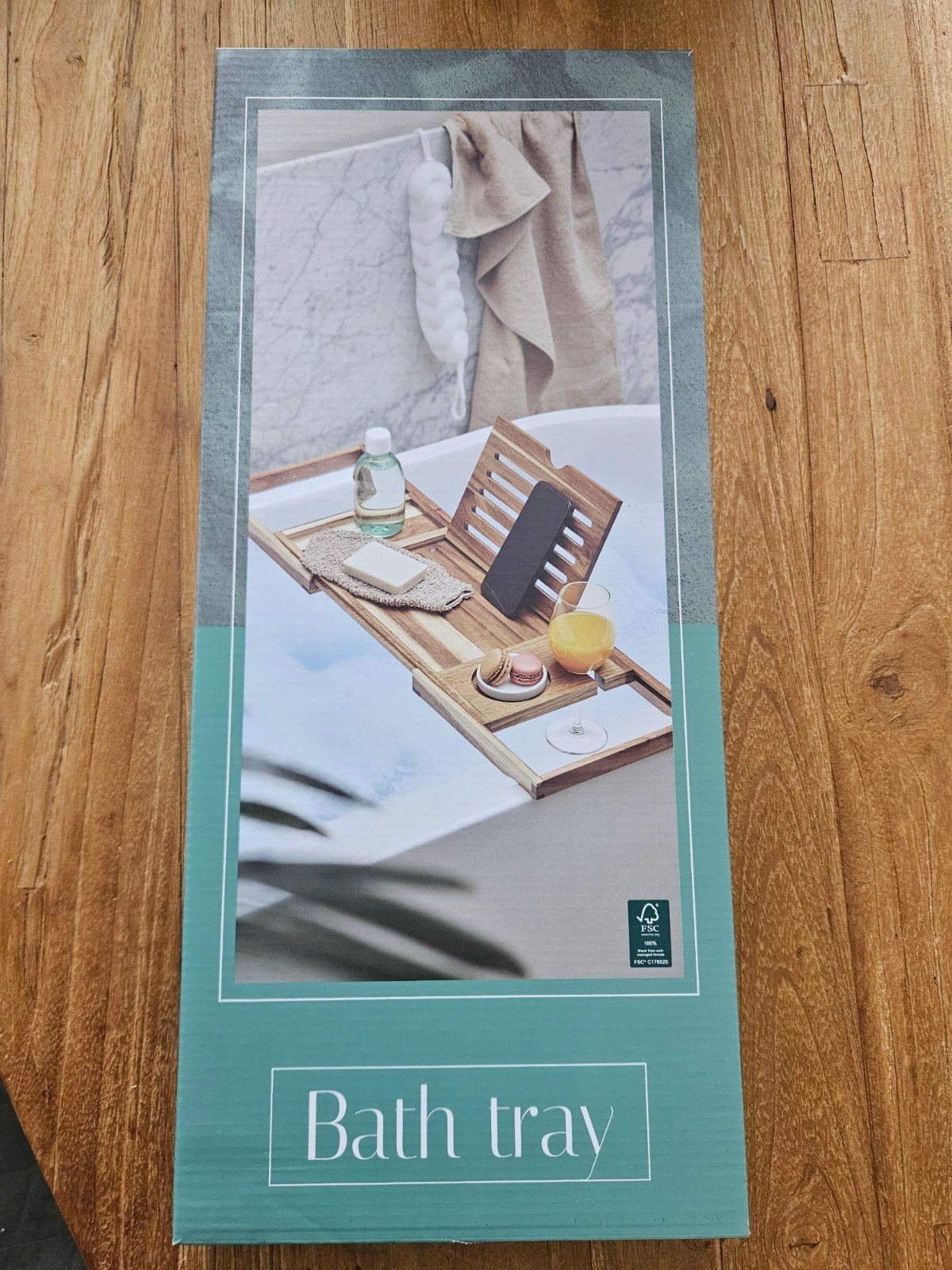 Badrek acaciahout, Ophalen, Nieuw, Bruin, Douche-accessoire