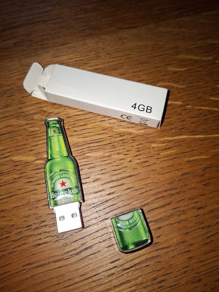 Heineken bier USB stick 4GB Flesje vorm, Ophalen of Verzenden, Nieuw, Flesje(s), Heineken