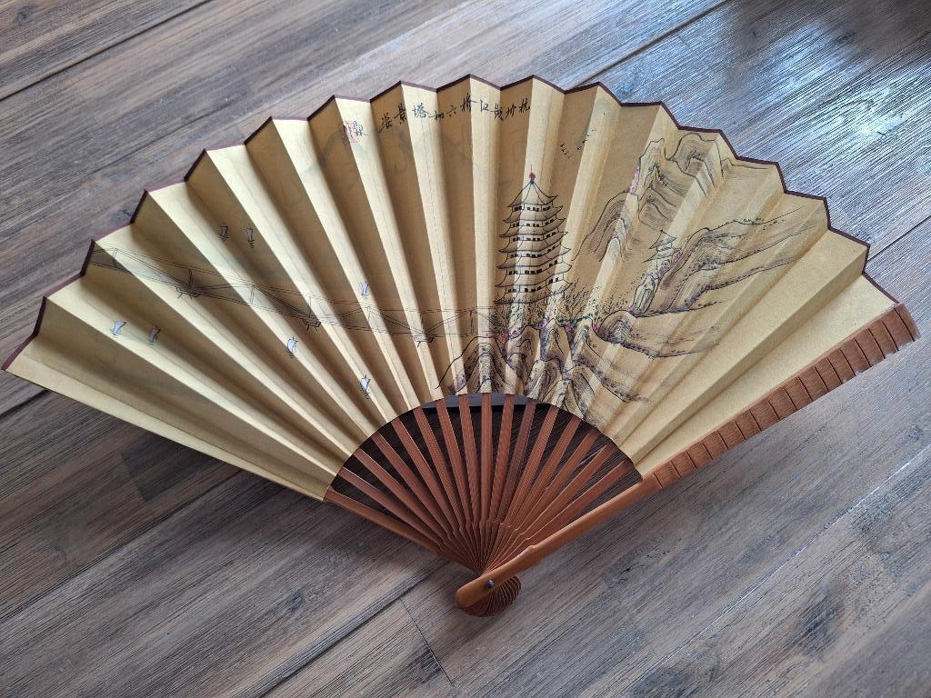 Traditionele Chinese handwaaier, Ophalen of Verzenden, Gebruikt