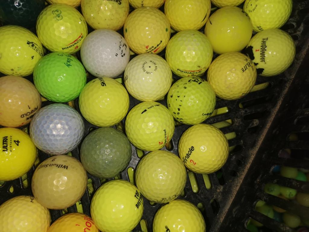 Gele golfballen mix 100 stuks, Ophalen of Verzenden, Bal(len)