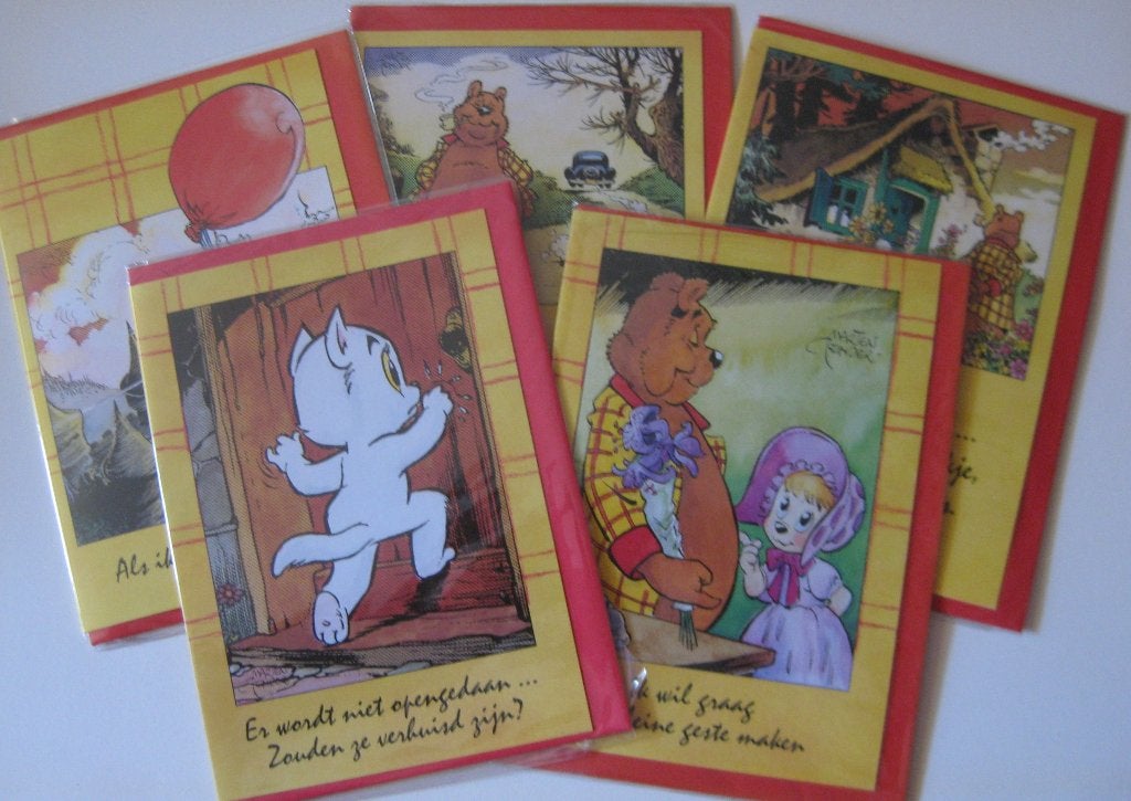 5x wenskaart Olivier B. Bommel / Toonder / Ton Paauw, Verzamelen, Ophalen, Olivier B, Bommel en Tom Poes, Zo goed als nieuw, Overige typen