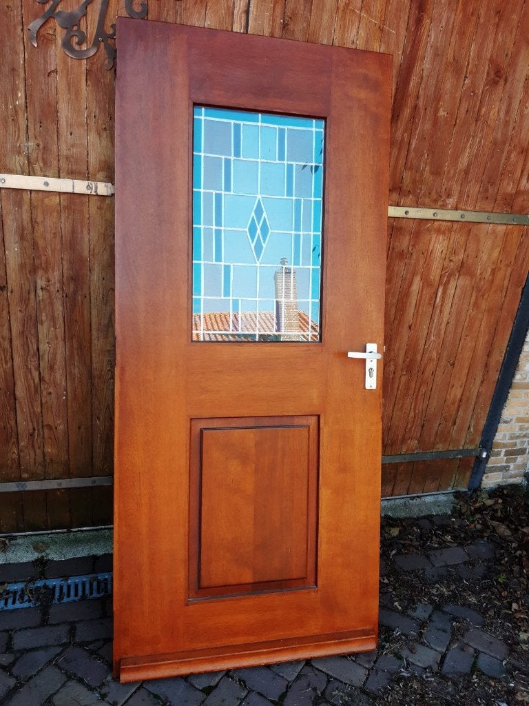 verschillende hardhouten buitendeuren, Doe-het-zelf en Verbouw, Ophalen, Gebruikt, 200 tot 215 cm, Glas