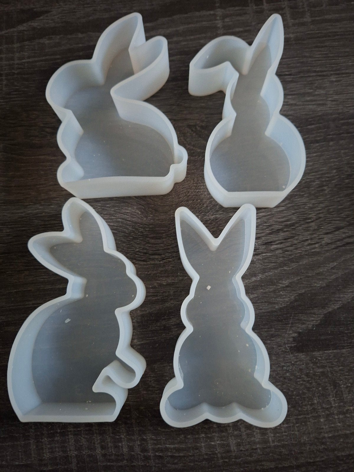 Siliconen Paashaas Mallen - Set van 4, Ophalen of Verzenden, Kunststof, Herbruikbaar, Transparant