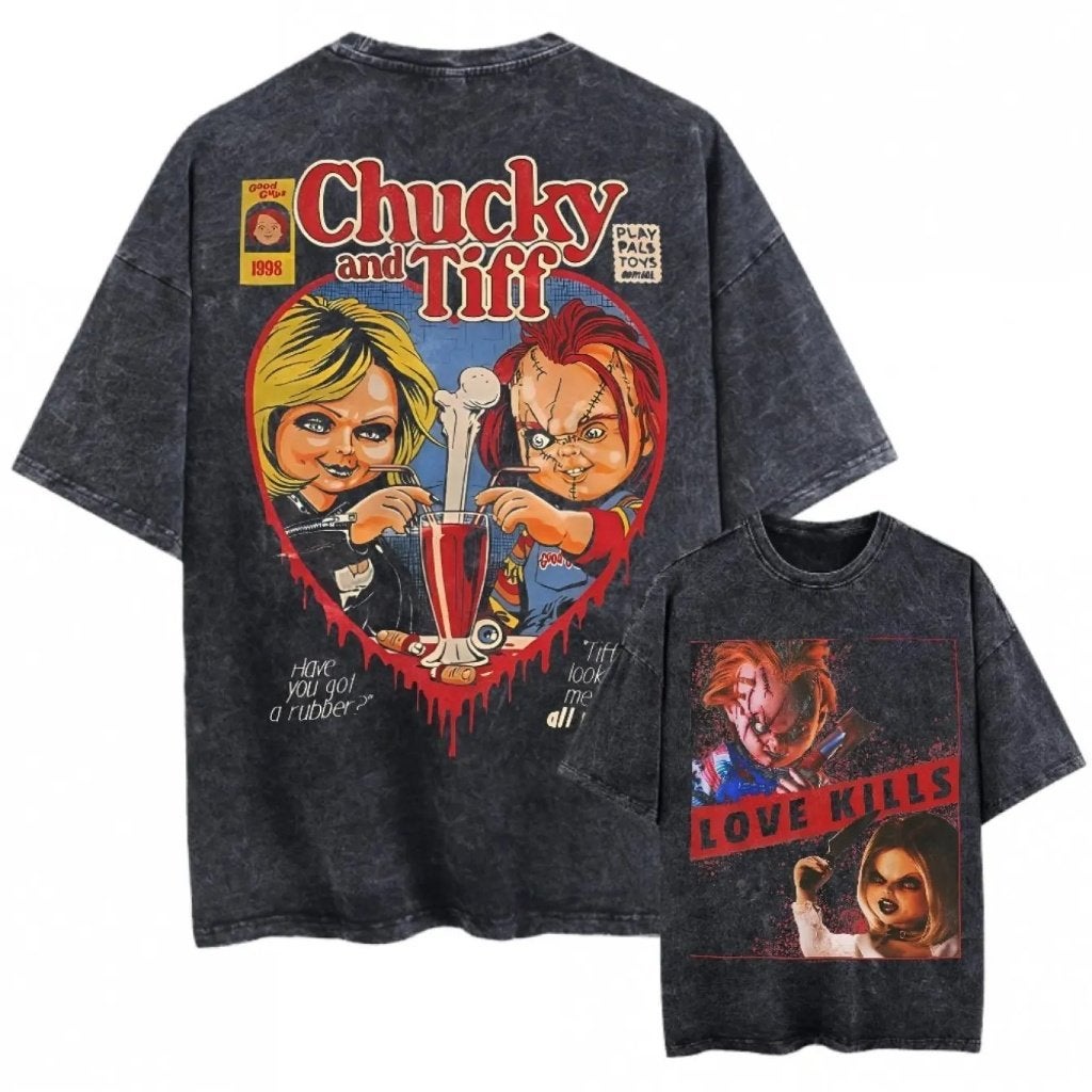 T-Shirt Chucky & Tiff, Ophalen of Verzenden, Nieuw, Overige maten, Zwart