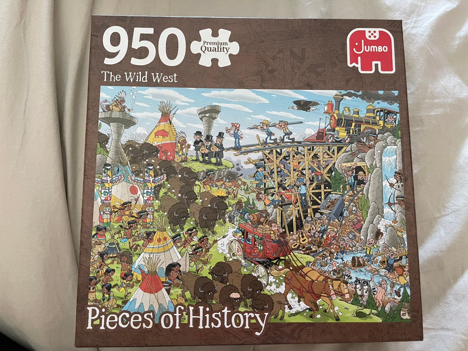 Puzzel The Wild West / Pieces of History 950 stukjes, Ophalen of Verzenden, 500 t/m 1500 stukjes, Zo goed als nieuw, Legpuzzel