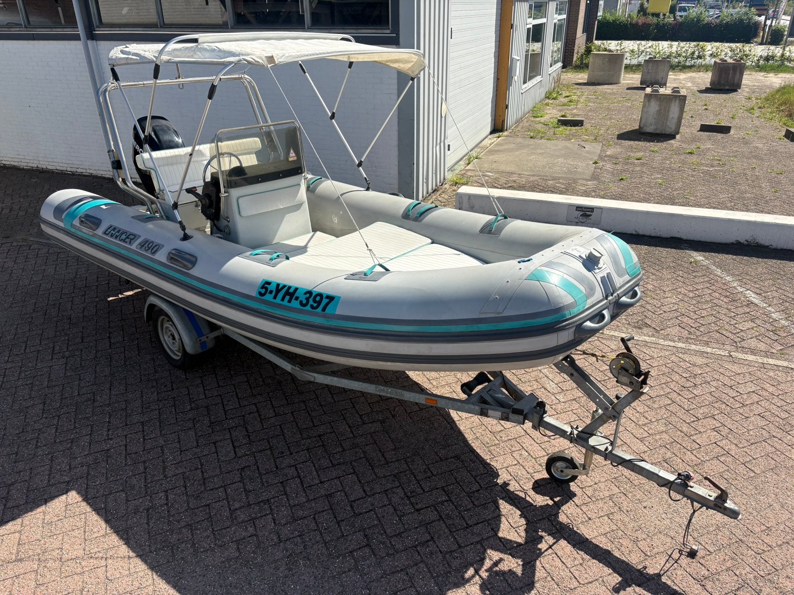 Lancer / Capelli 490 met Mercury 60 pk EFI 4 takt en trailer, Gebruikt, Zonnedek, Ophalen, Overige merken