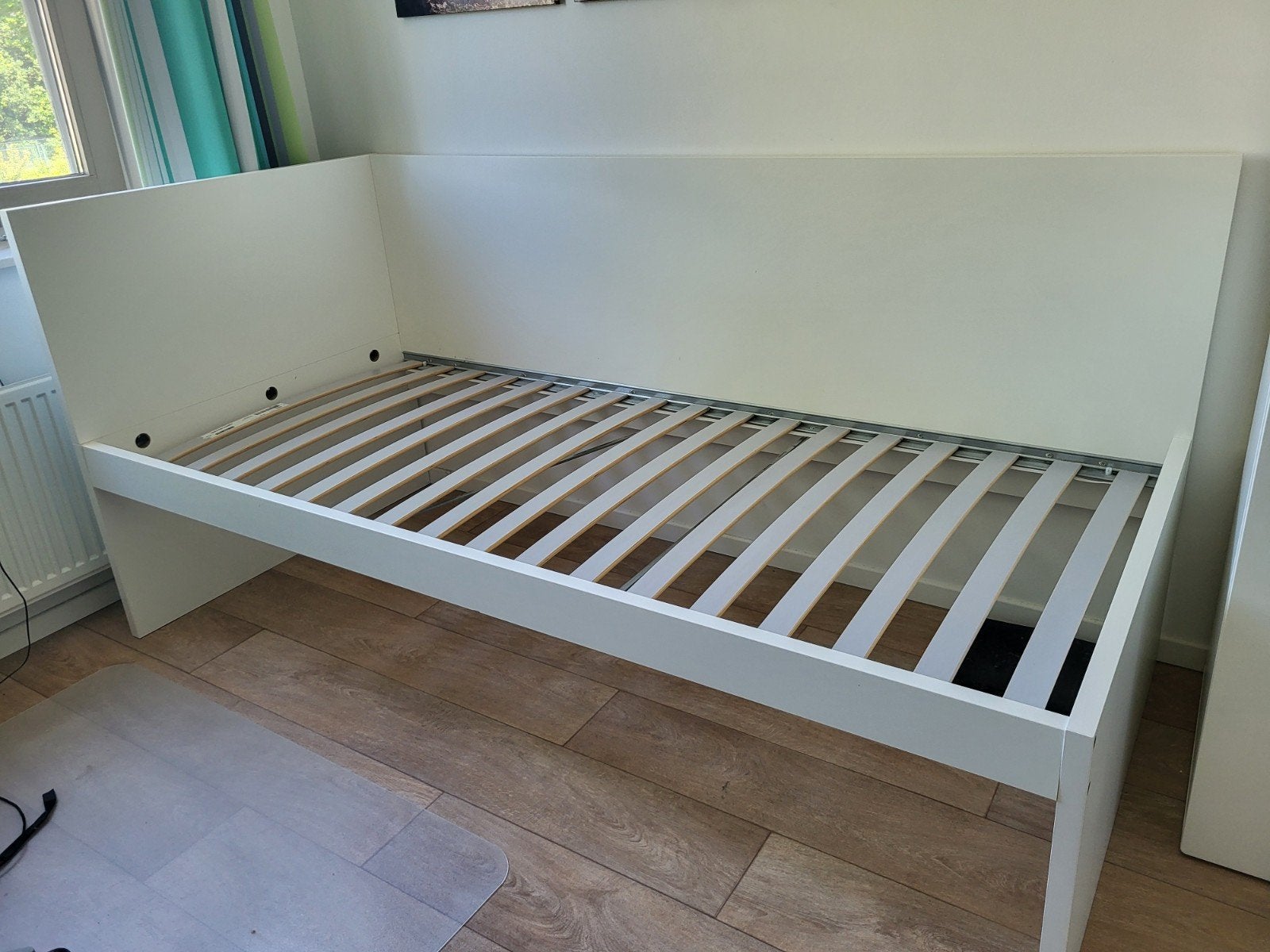 IKEA Flaxa bed wit incl lattenbodem 90x200 cm, Ophalen, Gebruikt, 90 cm, Eenpersoons