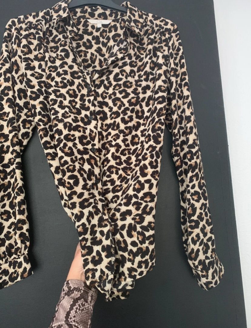 Leopard print blouse, Ophalen of Verzenden, Zo goed als nieuw, Maat 34 (XS) of kleiner, Meerkleurig