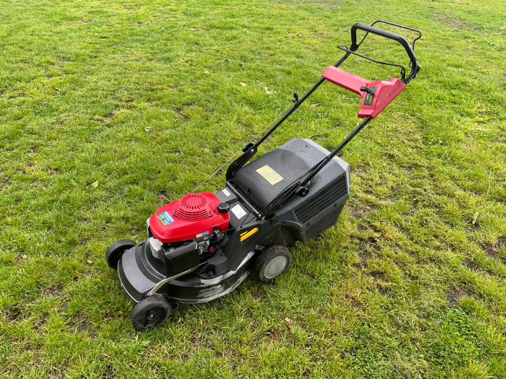 Honda Benzine Grasmaaier 5,5 pk, Tuin en Terras, Grasmaaiers, Ophalen, Cirkelmaaier, Gebruikt, Opvangbak
