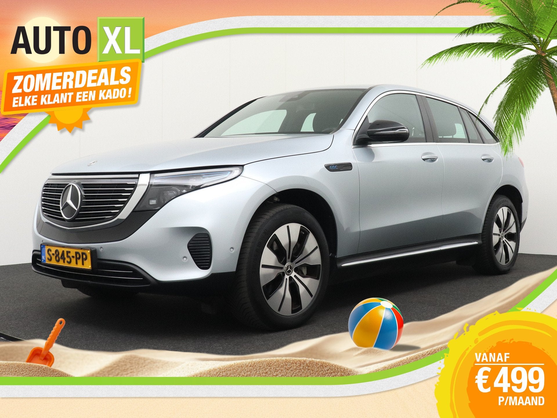 Mercedes-Benz EQC 400 4MATIC 80 kWh (98%SOH) 408PK Business+, Automaat, Stof, Zwart, 80 kWh